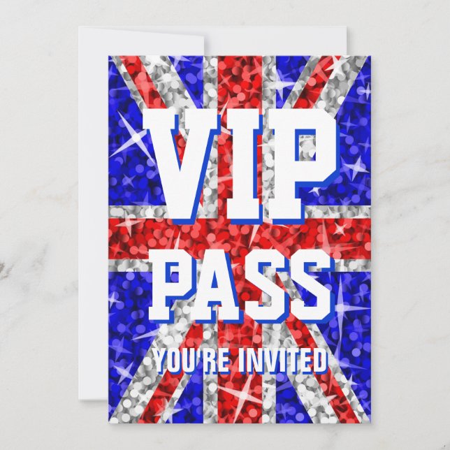 Glitz UK 'VIP PASS' invitation (Front)