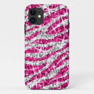 Glitz Zebra Pink iPhone case (horizontal)