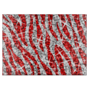 Glitz Zebra Red cutting board