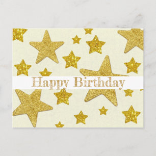 Glitzersterne Postcard