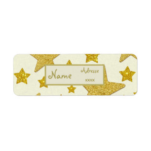 Glitzersterne, Return Address Label