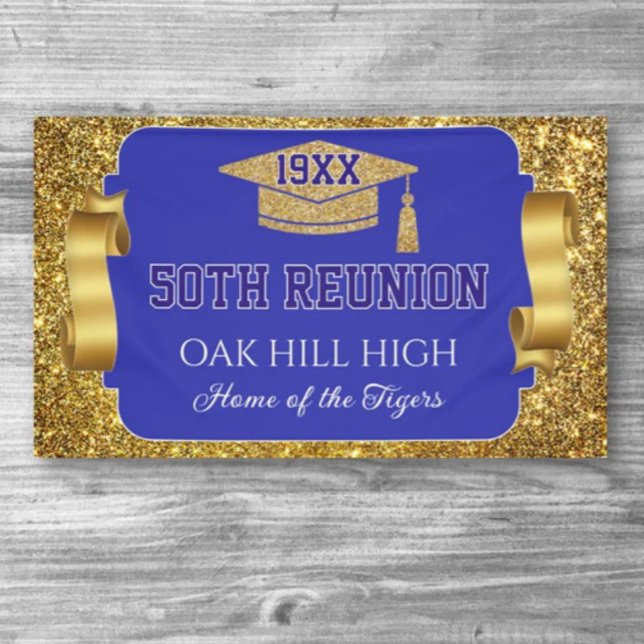 Glitzy 50th Class Reunion Banner (Creator Uploaded)