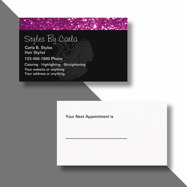 Glitzy Beauty Business Cards (Creator Uploaded)
