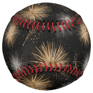 Glitzy Black Silver Gold Sparkle  Softball
