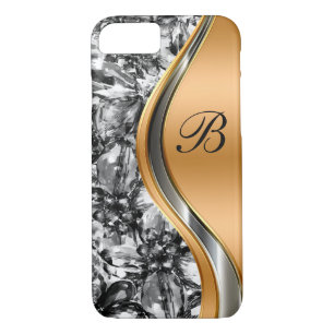 Glitzy Bling Monogram Style iPhone 8/7 Case