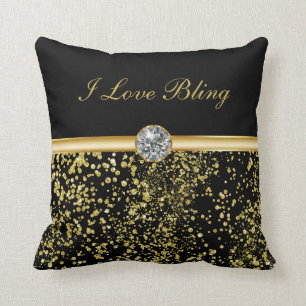 Glitzy Bling Throw Pillows