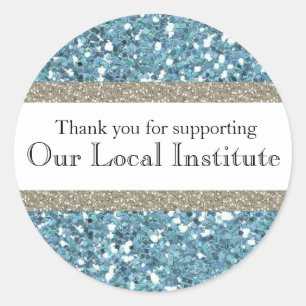 Glitzy Blue Glitter Personalised Seal