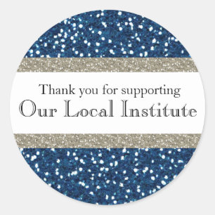 Glitzy Blue Silver Personalised Seal