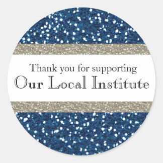 Glitzy Blue Silver Personalised Seal