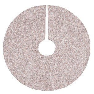 Glitzy Blush Pink Glitter Brushed Polyester Tree Skirt