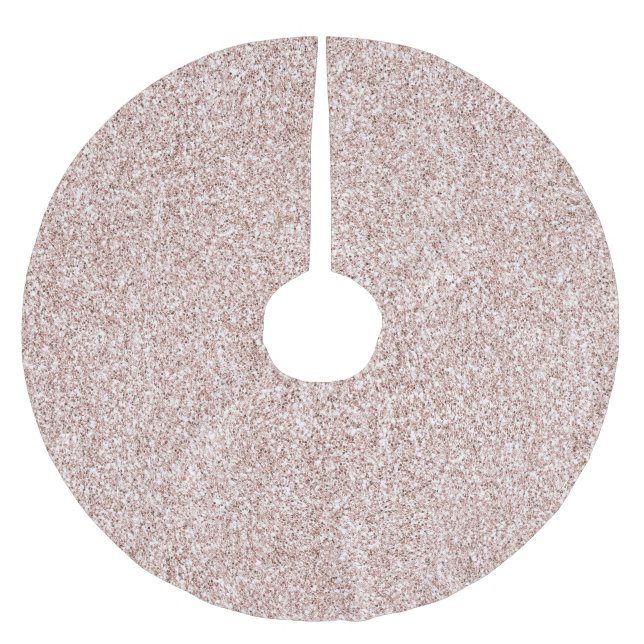 Glitzy Blush Pink Glitter        Brushed Polyester Tree Skirt (Front)