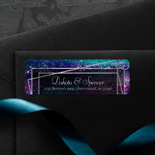 Glitzy Foil Holographic Iridescent Ombre Address Return Address Label