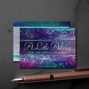 Glitzy Foil   Holographic Iridescent Ombre Advice Enclosure Card