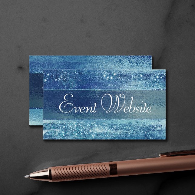 Glitzy Foil | Ice Blue Faux Iridescent Website Enclosure Card (Creator Uploaded)