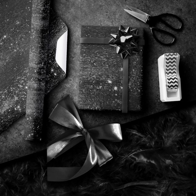 Glitzy Foil | Platinum Silver Faux Chrome Shimmer Wrapping Paper (Creator Uploaded)