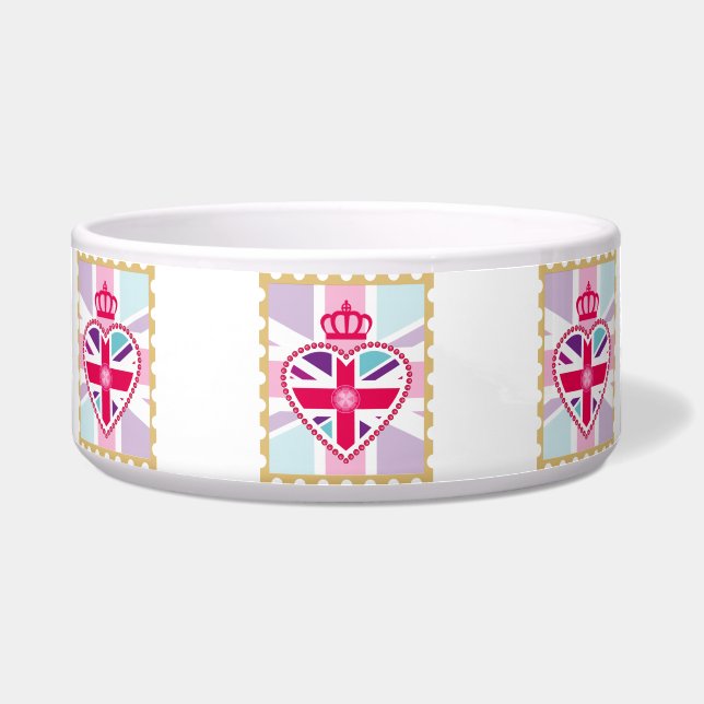Glitzy Girly Union Jack Heart and Crown Stamp (Front)