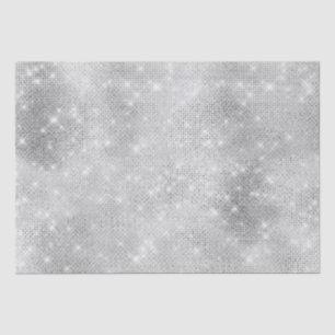 Glitzy Glam Silver Sparkle Tissue Paper