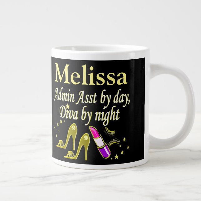 GLITZY GOLD ADMIN ASST PERSONALIZED MUG (Right)