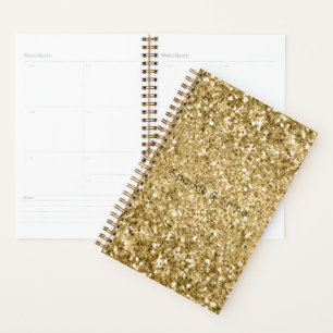 Glitzy Gold Glam Glitter Sparkle        Planner