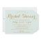 Glitzy Gold Glitter Bridal Shower Invite - Mint