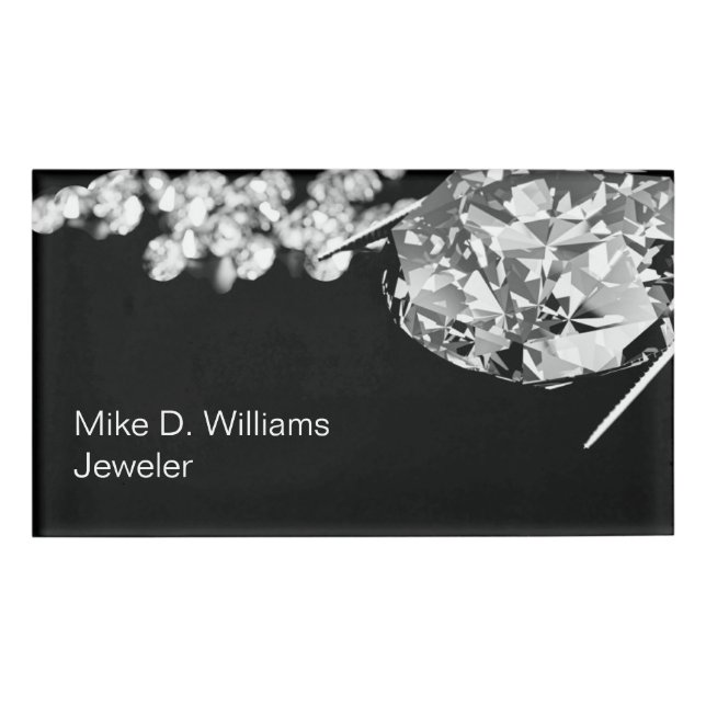 Glitzy Jeweller Staff Name ID Tags (Front)