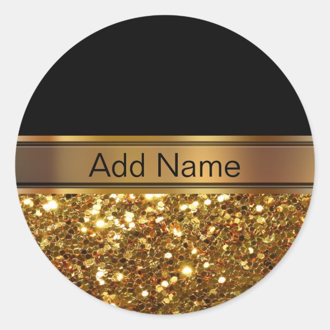 Glitzy Monogram Sticker Labels (Front)