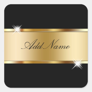Glitzy Monogram Sticker Labels "monogram city"