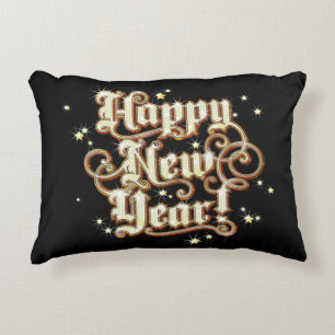 Glitzy New Year Decorative Cushion