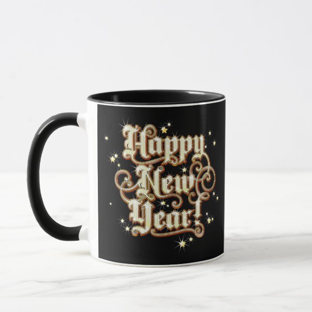 Glitzy New Year Mug (Left)