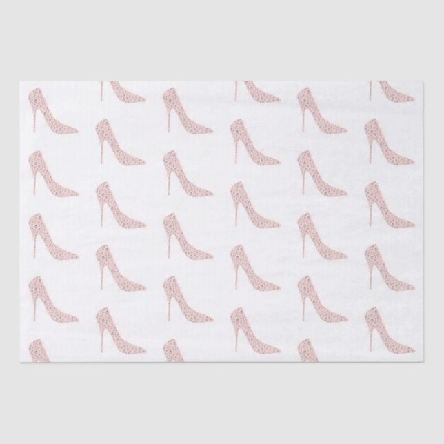 Glitzy Pink Diamond Heels Tissue Paper (Front)