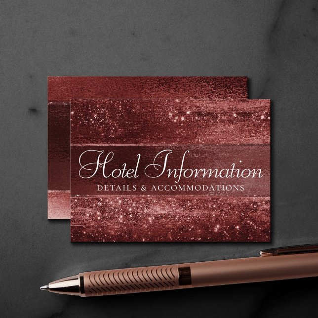 Glitzy Red Glitter | Crimson Guest Accommodations Enclosure Card (Creator Uploaded)