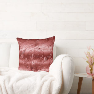 Glitzy Red Ombre Marble Cushion
