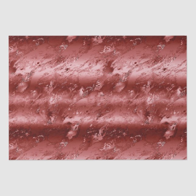 Glitzy Red Ombre Marble    Tissue Paper (Front)