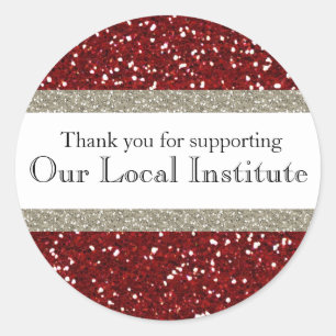 Glitzy Red Silver Personalised Seal