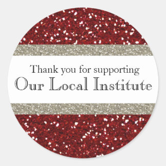 Glitzy Red Silver Personalised Seal