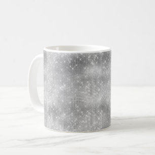 Glitzy Silver Sparkle Christmas Coffee Mug
