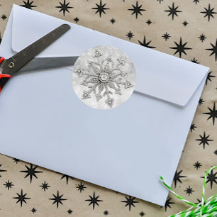Glitzy Snowflake Christmas Stickers