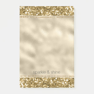 Glitzy Sparkle Gold Glitter       Post-it Notes