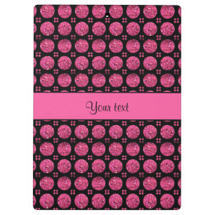 Glitzy Sparkly Hot Pink Glitter Buttons Clipboard
