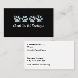 Glitzy Trendy Pet Business Cards Design