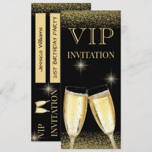 Glitzy VIP Birthday Party Invitation