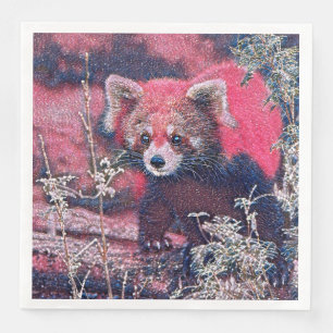 GlitzyAnimal_RedPanda_005 Napkin