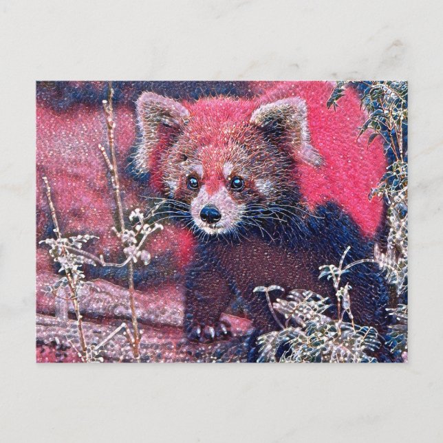 GlitzyAnimal_RedPanda_005 Postcard (Front)