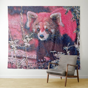 GlitzyAnimal_RedPanda_005 Tapestry