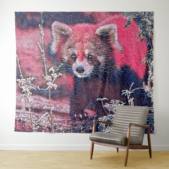 GlitzyAnimal_RedPanda_005 Tapestry (In Situ (Horizontal))