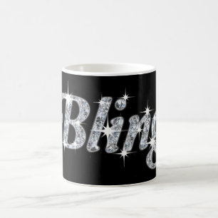 Gliz & Glam Faux Diamond 'Bling' Design Coffee Mug