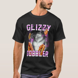 Glizzy Gobbler Funny Alpha Wolf Meme Hot Dog Glizz T-Shirt
