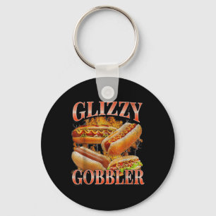 Glizzy Gobbler Funny Wiener Hot Dog Meme Bootleg G Key Ring