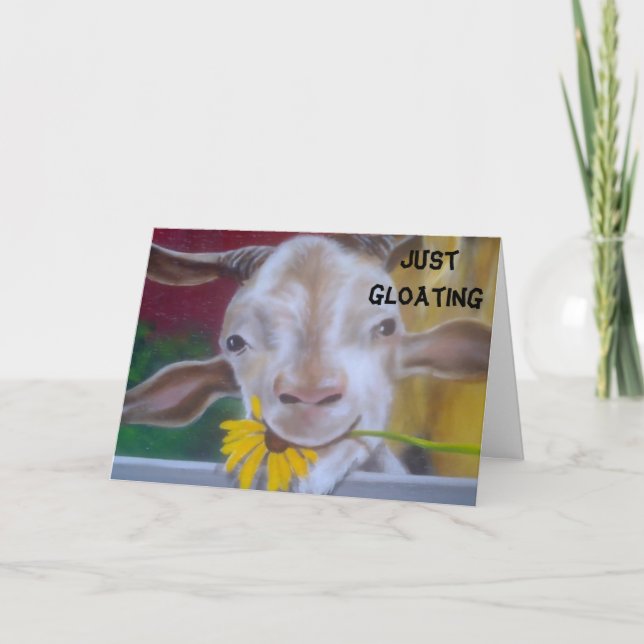 GLOATING GOAT "50TH BIRTHDAY" CARD (Front)