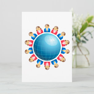 Global Business Men And Women Invitations